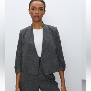 Babaton Charcoal Open-Front Blazer